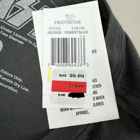 NWT KISS‎ Juniors Sport Top Cropped T-Shirt Big LOGO - XL - Picture 6 of 7